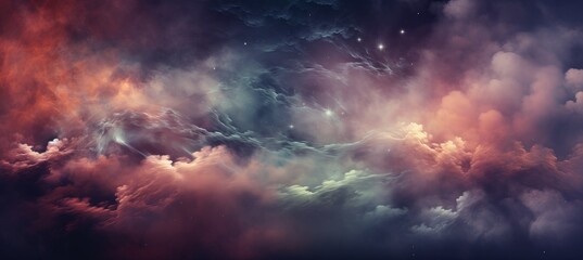 Title colorful galaxy nebula in stary night cosmos, astronomy and supernova background - obrazy, fototapety, plakaty