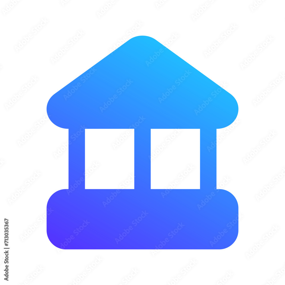 Sticker bank gradient fill icon