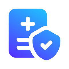 Fototapeta premium health insurance gradient fill icon