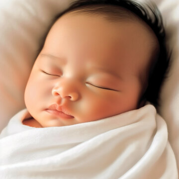New born baby folding a blankets sleeping movement photography