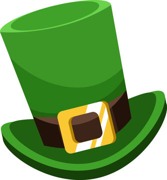 st patricks day hat flat vector icon