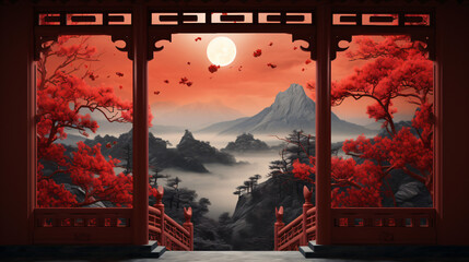 Chinese moon gate