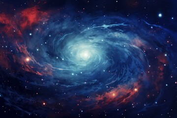 Spiral Galaxy With Stars in the Background