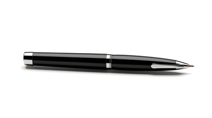 Black luxury pen isolated on white background