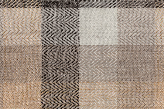 Background image - plaid fabric texture in beige tones