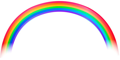realistic rainbow in the sky clip art , vector illustration
