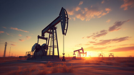 Crude Oil pump - obrazy, fototapety, plakaty
