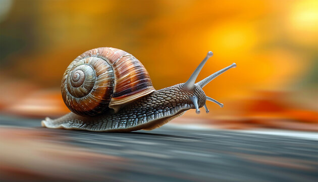 Super fast turbo snail. Successful fast moving snail. Amazing power concept and business skill services success or competitive advantage as a powerful rocket fast snail winning  overcoming challenges 