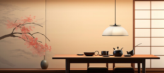 japanese living room interior scene