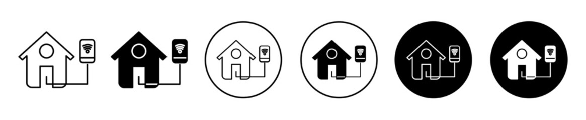 home control Line Art Logo set. home control Vector Illustration