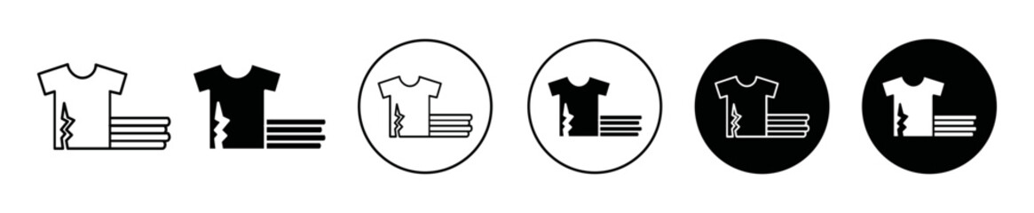 textile waste Line Art Logo set. textile waste Vector Illustration