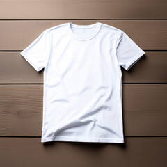 Empty White Shirt on Timber Indoors