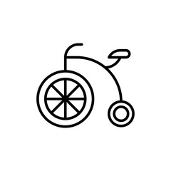 Bicycle outline icons, minimalist vector illustration ,simple transparent graphic element .Isolated on white background