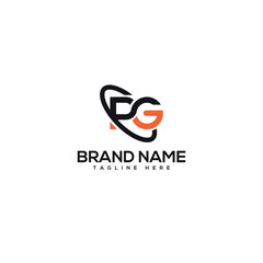 Abstract letter PG GP company Logo Design vector. Initials Business logo.