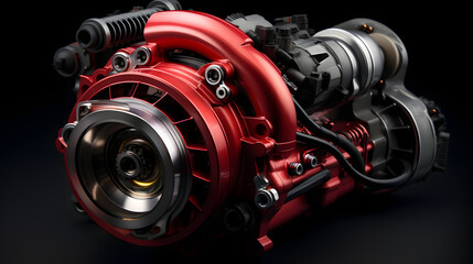 Fototapeta na wymiar Car turbocharger. Auto parts