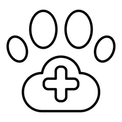 Obraz premium Veterinary Clinic line icon