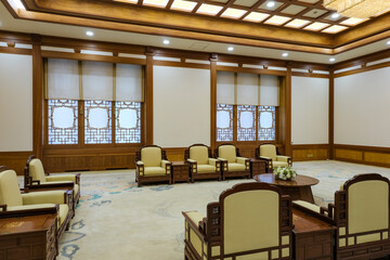 青瓦台本館の豪華な会議室