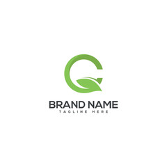 Alphabet C letter green leaf ecology nature logo element vector
