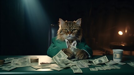 Katzenboss kontrolliert nächtliches Finanzimperium