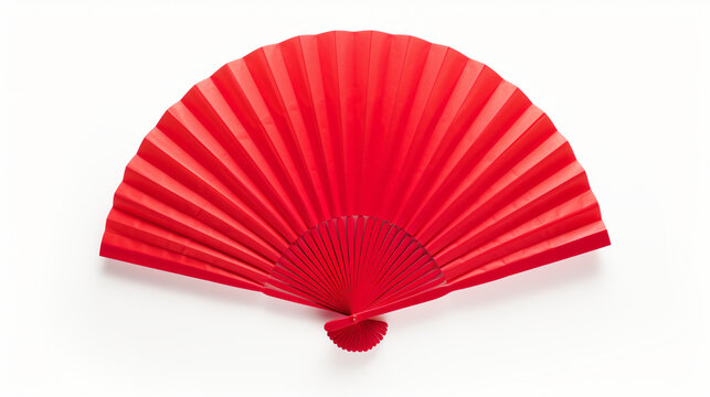 Red Chinese paper folding fan