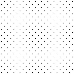 Dot seamless pattern vector illustration. Black white background with small polka dots. Abstract fine dotted texture of mesh, geometric repetitive grid for elegant classic polka points design - obrazy, fototapety, plakaty