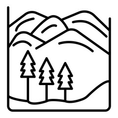   Picnic with a View line icon