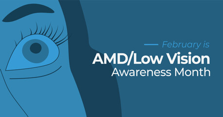 Age-related Macular Degeneration AMP Low Vision Awareness Month Banner.