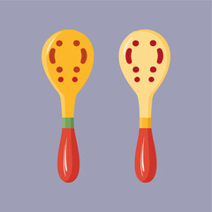 maracas vector flat illustration