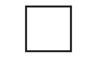 Square Outline Icon on transparent background