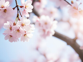 blooming sakura flower charry blossom branch 