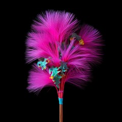 Broom prickly Flower neon Color AI Generated pictures