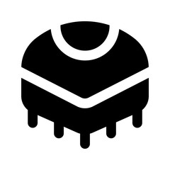 poncho glyph icon