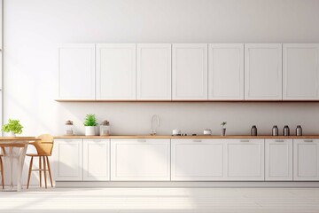 
trendy white kitchen isolated on a white background