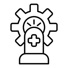   Quick Rescue Gear line icon