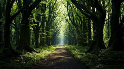 Fototapeta premium path in the forest high definition photographic creative image