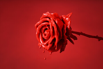 Abstract red rose