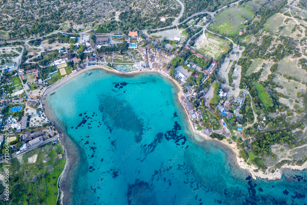 Wall mural Cesme Peninsula coastline view in Turkey 