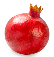 Pomegranate on white background, Pomegranate with slices isolate on white with clipping path.