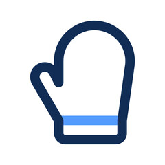gloves outline color icon