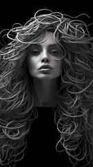 Fototapeta premium lady with spaghetti hair