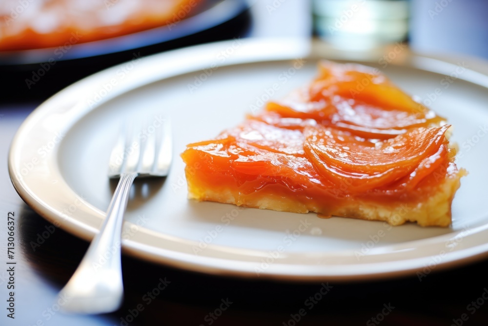 Wall mural individual portion of tarte tatin on a small plate - Wall murals