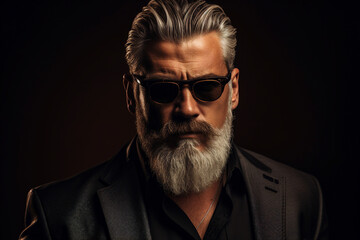 Fototapeta premium Generative AI picture of secret agent spy person modern film style killer detective soldier