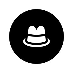 hat glyph circular icon