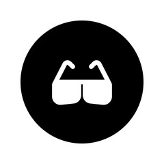 sunglasses glyph circular icon