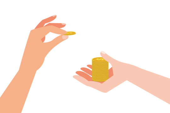 Very money and Less money. business. free space for text - Powered by Adobe