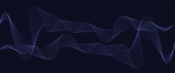 deep music or audio wave line pattern isolated, vector illustration for music, audio, entertainment, web