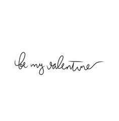 Happy Valentine's Day typography poster with handwritten calligraphy text