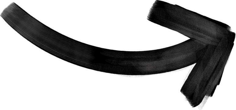 realistic paint strokes arrow sign
