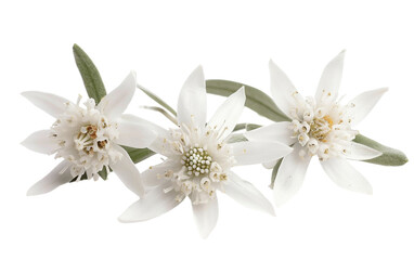 Edelweiss' Beauty On Transparent Background.