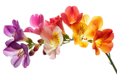 Freesia Beauty On Transparent Background.